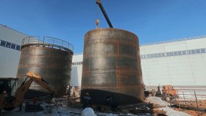 Монтаж вертикального резервуара - завод ГОСТ Металл