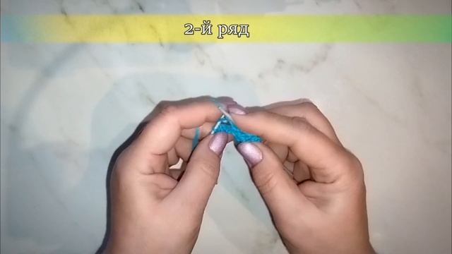 Простейшая Ажурная сеточка спицами для начинающих