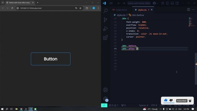 Button with hover effect using only HTML & CSS || Кнопка с hover эффектом при н? смотреть онлайн