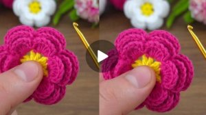 Шикарный цветок крючком❤ #веселыепетельки #вязаниекрючком #Анявяжет