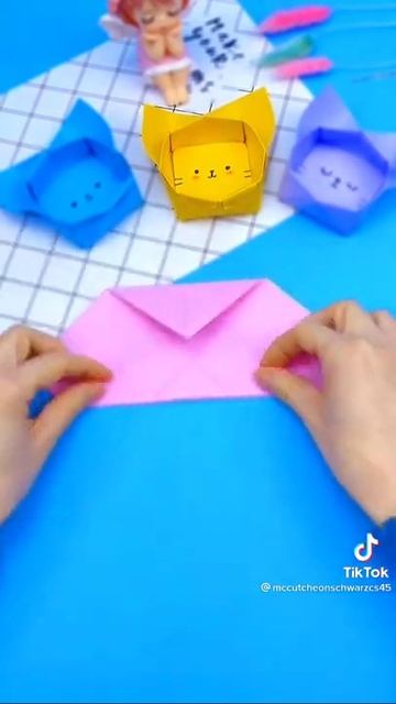 Как создать кошку из бумаги смотреть онлайн