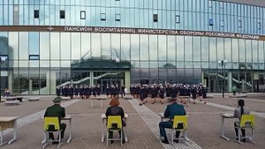 Смотр строя и песни. Пансион воспитанниц Министерства обороны РФ 2025