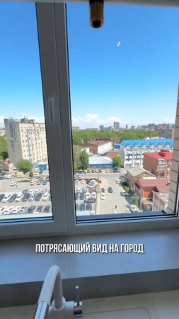 Обзор кухни с мойкой у окна