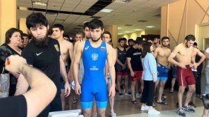 Взвешивание борцов до 70 кг на первенстве СКФО 2024 среди