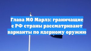 Глава МО Марлз: граничащие с РФ страны рассматривают варианты по ядерному оружию