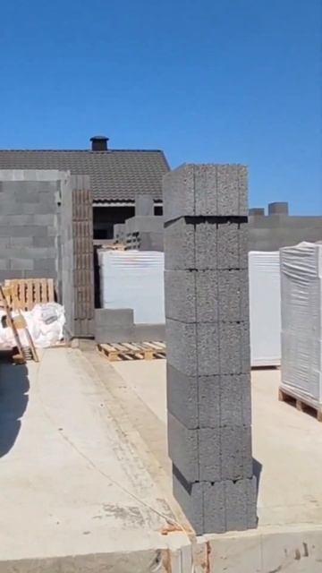 Кладка стен керамзитобетонным блоком #какпостроитьдо смотреть онлайн