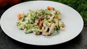 Уникальное сочетание вкусов: восхитительный салат всего из четырёх ингредиентов!