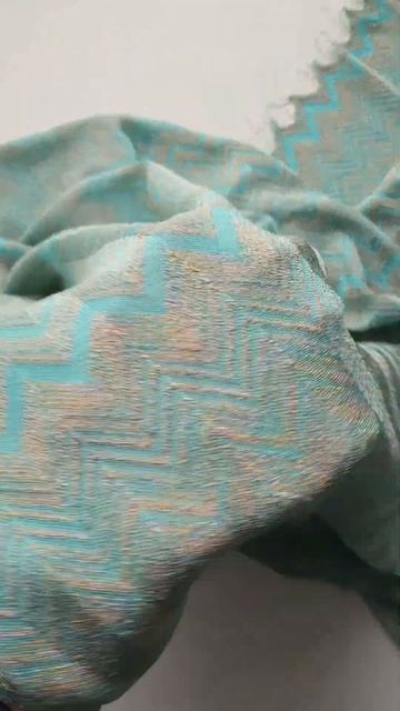 Трикотаж Миссони бирюзового цвета. Магазин тканиизит