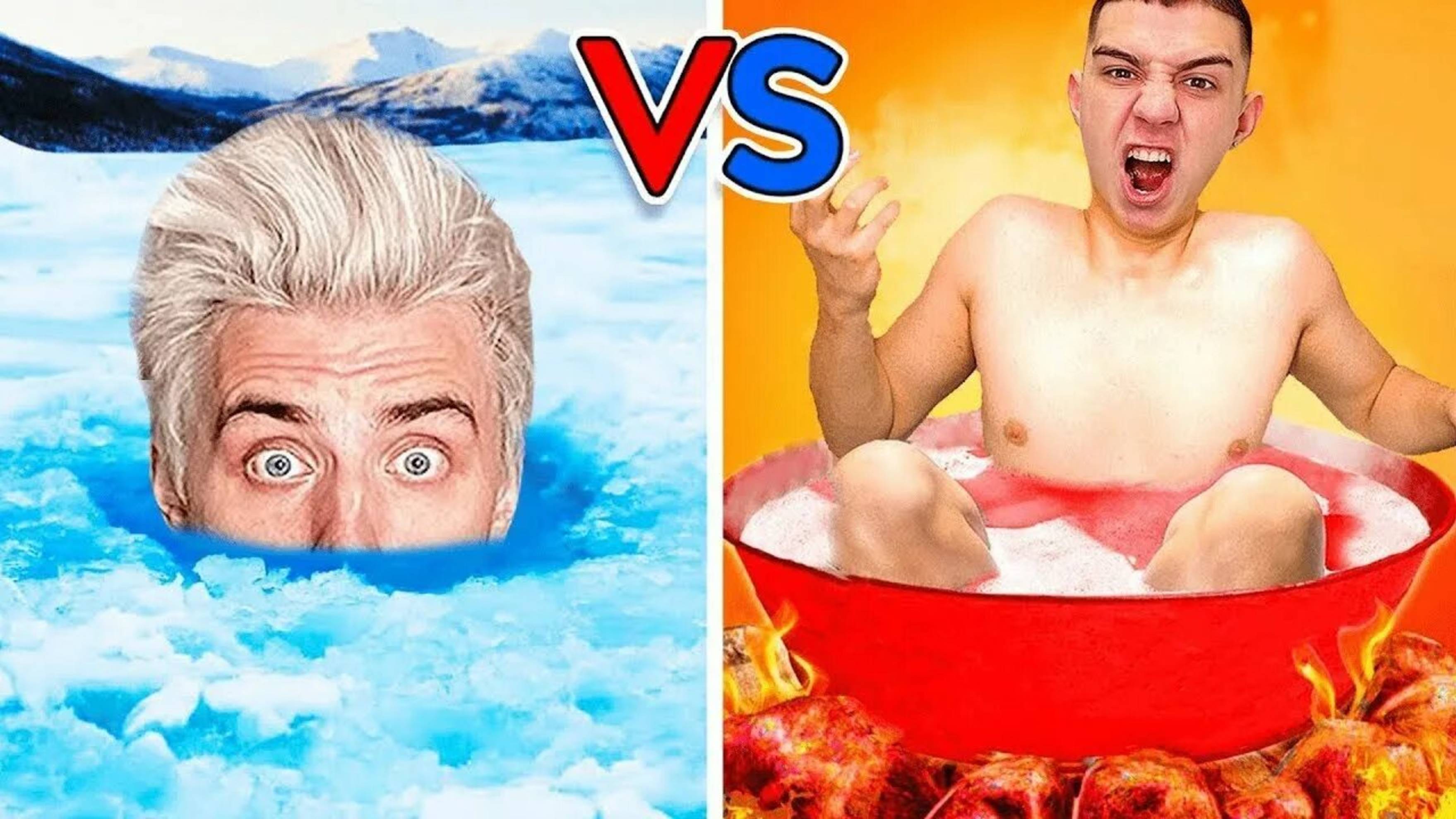А4 : ГОРЯЧИЙ vs ХОЛОДНЫЙ Бассейн Челлендж ! ВЛАД А4