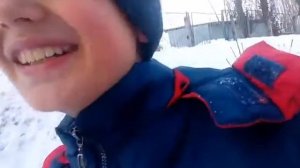 Трамплин из снега