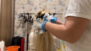 Мелирование в домашних условиях. Осветление порошком