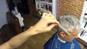 Как подстричь мужские седые торчащие волосы:Седые вол