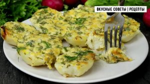 Самая вкусная картошка в духовке, в чесномном масле и с сыром!