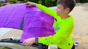 Miss Katy|Мисс Кэти Обклеили бумагой мамину машину