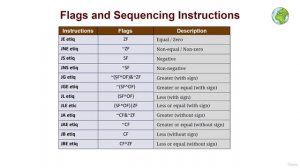 3.9. Flags and Sequencing Instructions