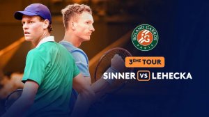 31.05.2025. Янник Синнер - Иржи Легечка. ATP Roland Garros. Jannik Sinner - Jiří Lehečka