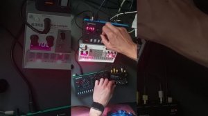 tecnho live improvisation volca sample+roand s1+roland j-6