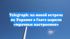Telegraph: на новой встрече по Украине в Гааге царили «мрачные настроения»