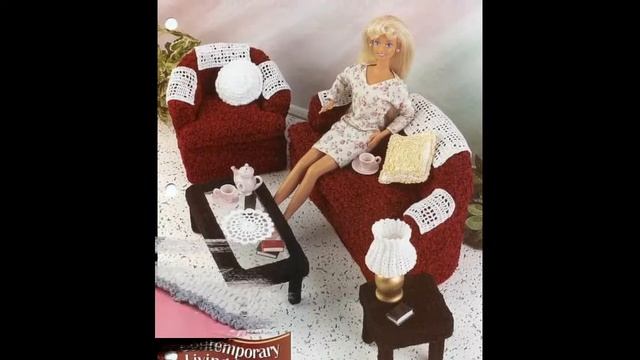 Идеи для вязания.Мебель для кукол.Вязание для Барби. Knitting for Barbie