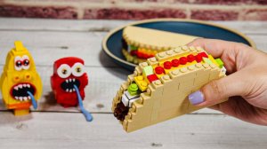 Изготовление LEGO Tacos Для LARVA | Лего В Реальной Жизни | Stop Motion Cooking И ASMR