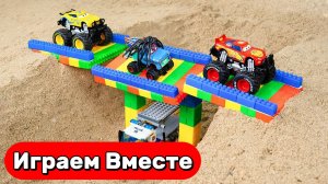 Машинки мультики ! 🚜 Строим мост из конструктора ЛЕГО — мини-трактор в деле! Видео для детей