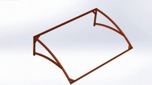 Сборка Козырек СКАТ  из оцинкованной трубы 25х25 .