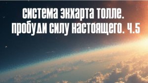 СИСТЕМА ЭКХАРТА ТОЛЛЕ. ПРОБУДИ СИЛУ НАСТОЯЩЕГО. Ч. 5.