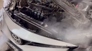 Мойка радиаторов и двигателя паром тойота Камри с гар?