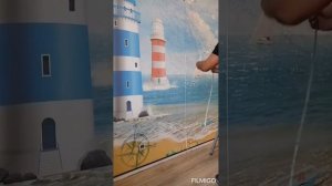 поклейка фотообоев, методом в нахлёст. С дальнейшей дв