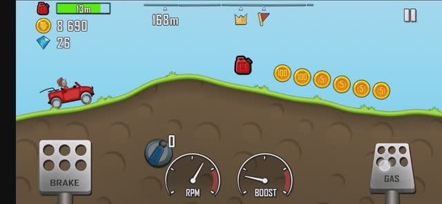 Играю в Hill Climb Racing (часть 1).