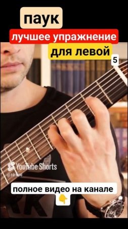Семиструнная гитара. Упражнение паук 5 #гитара с нуля