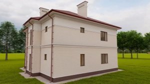 Проект двухэтажного дома в классическом стиле.