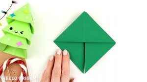 Оригами Прыгающая ЕЛКА из бумаги | Новогодняя игрушка