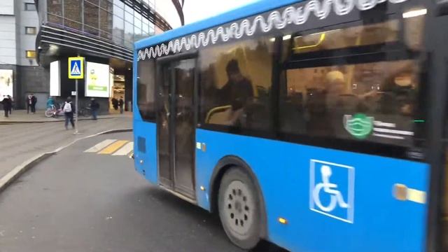 Автобус "800" (ЛиАЗ 5292.65) прибывает на остановку "Метро Щу смотреть онлайн