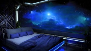 Luxury Spaceship Bedroom | Calming Ambience & White Noise for Sleep