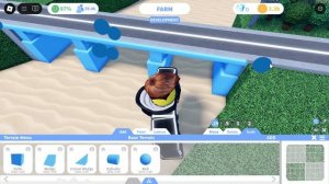 Построил мост в своем городе в Mini cities 2 (Roblox)