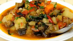 Король овощей лета! Невероятно вкусное грузинское блюдо из баклажанов — Аджапсандал!