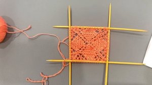 Вяжем спицами Бабушкин квадрат. Часть 2