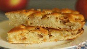 Пирог с корицей и яблоками без яиц