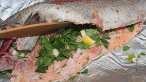 Форель радужная в фольге