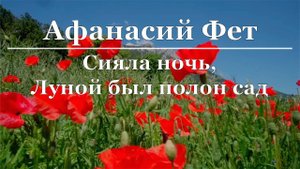 Афанасий Фет - Сияла ночь, Луной был полон сад