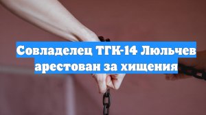 Совладелец ТГК-14 Люльчев арестован за хищения