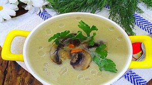 Суп пюре из шампиньонов и картофеля