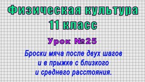 Физическая культура 11 класс (Урок№25 - Броски мяча после двух шагов и в прыжке.)