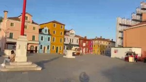 Город Бурано в Венеции Италия