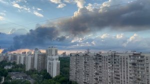 Пожар на западе от Москвы