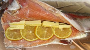 Форель с лимоном в фольге