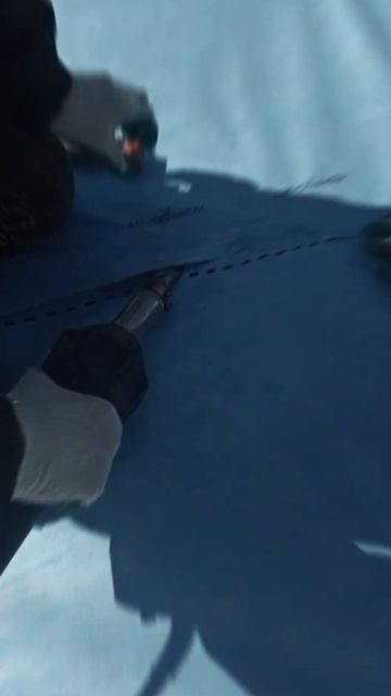 Показываем процесс укладки разделительного слоя и ПВ? смотреть онлайн