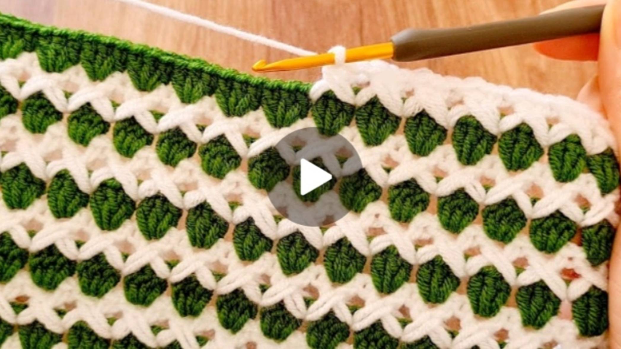 Узор крючком #веселыепетельки #вязаниекрючком #Анявяжет