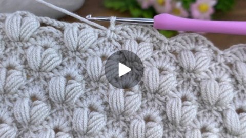 Узор крючком #веселыепетельки #вязаниекрючком #Анявяжет